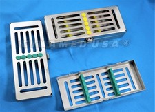 1 GERMAN DENTAL AUTOCLAVE STERILIZATION CASSETTE RACK BOX TRAY FOR 5 INSTRUMENT