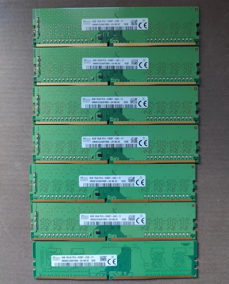 8GB HYNIX RAM DDR4 PC4-2400T PC4-19200U DIMM CL17 HMA81GU6AFR8N-UH N0 UA2 UDIMM