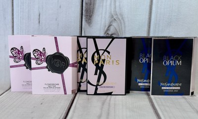 Lot x6 NEW Flowerbomb Nectar YSL Mon Paris Black Opium Parfum Sample Spray Vials