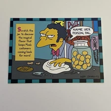 1994 Skybox The Simpsons Series II Smell O Rama Moe's Hated Prank Phone Calls #6