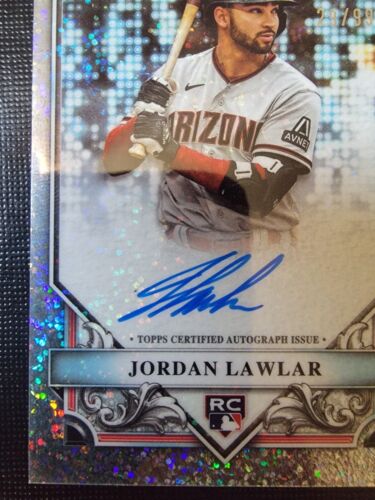 Jordan Lawlar 2024 Bowman Sterling Speckle Refractor Auto Baseball Card 29/99 - Picture 4 of 10