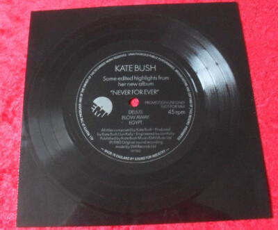 Single 7'' Flexi EP Kate Bush - NEVER FOR EVER Some edited highlights (Promo)