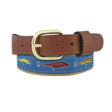 ZEP-PRO Leather Canvas Woven Ribbon FISHING LURES Belt jerk bait crank popper