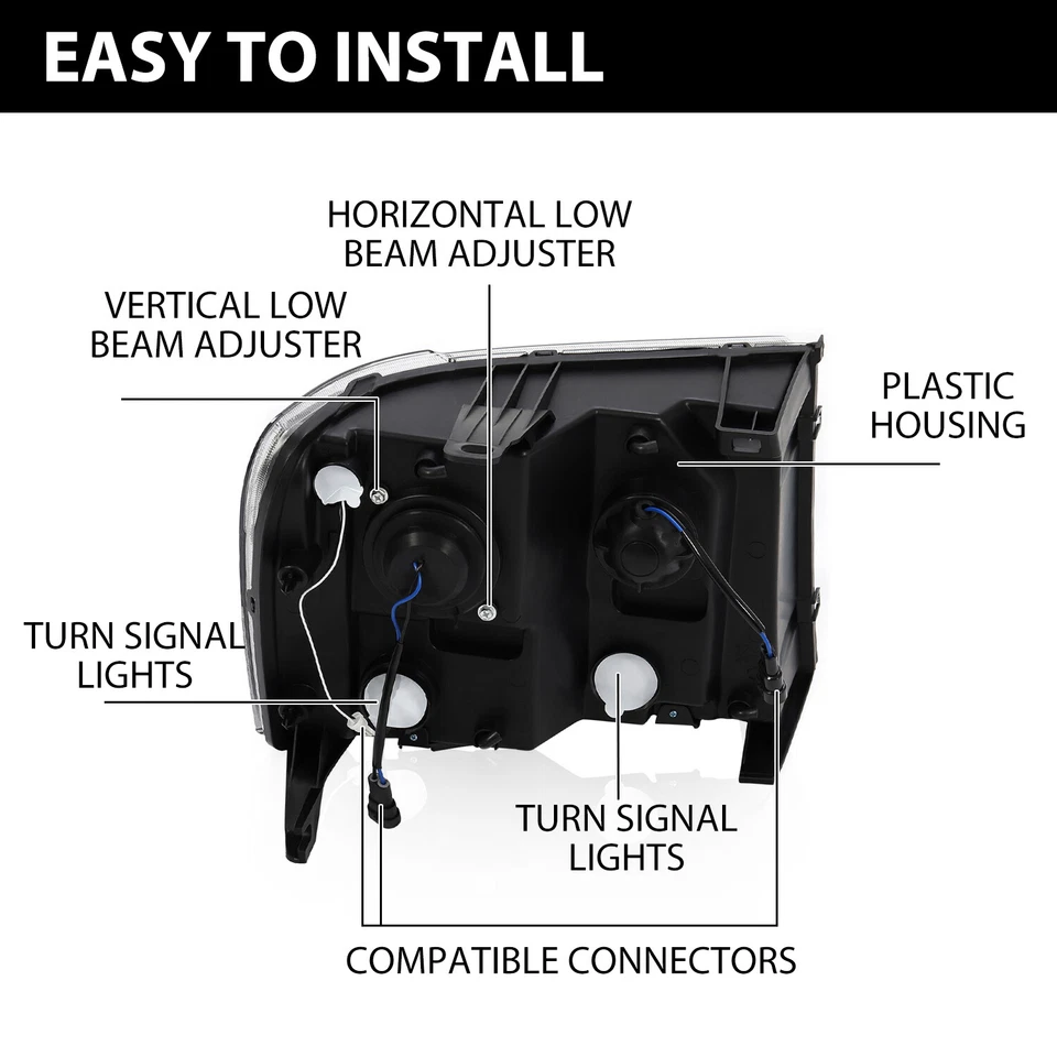 Faros proyectores LED DRL negros para GMC Sierra 1500 2500HD 3500HD 07-2013 14 Foto 3 de 4