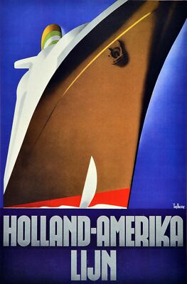 Holland Amerika Lijn Ship Decorative Poster.home wall Graphic Art Design.4194