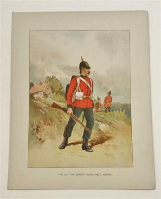 G.D. GILES 2nd Queen's Royal (Royal West Surrey) (1890 Chromolithograph)