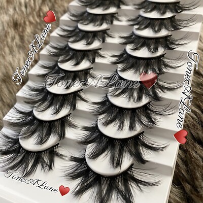 US SELLER | 8x Mink Lashes Eyelashes 5d WISPY Eyelash Extension Makeup Lashes