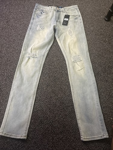 Men's Slim Fit Jeans Skinny Stretch Denim Pants - Picture 4 of 4
