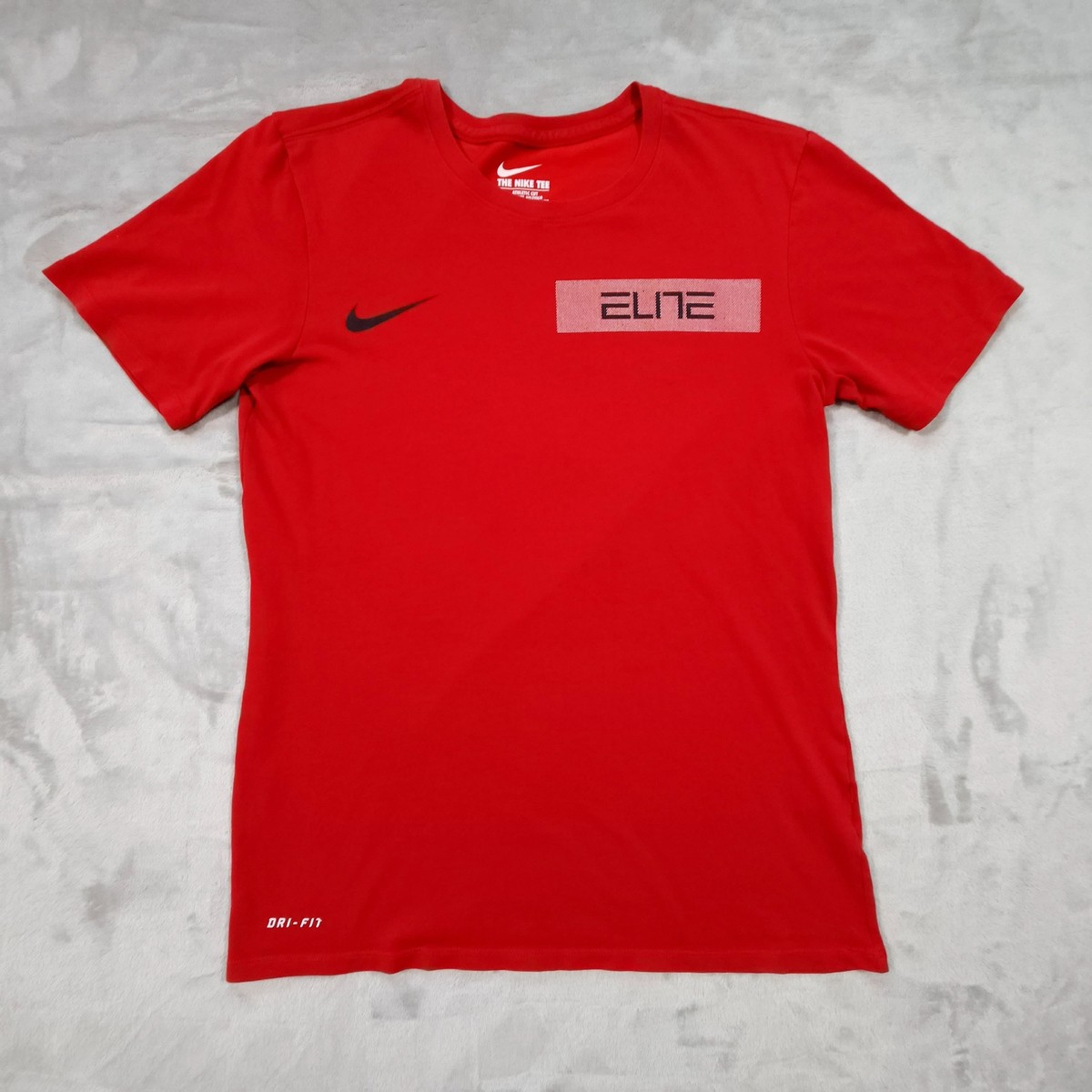 Nike S Red T-Shirt Elite Dri-Fit Athletic Cut Short Sleeve
