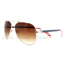 USA American Flag Patriotic Unisex Pilot Sunglasses UV400