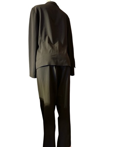 Lafayette 148 Size 14 Brown Single Breasted Pant Suit Wool/Elastane Blend EUC - Picture 6 of 13