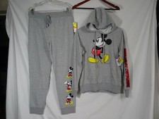 Disney Mickey Mouse Pullover Sweat Shirt  Pants Set Junior Large 11/13 NEW NWT