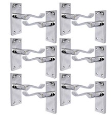 Chrome Door Handles Interior Door Handles.  Victorian Scroll Chrome Handles 6.J1
