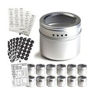 <!--F#f_0-->Preprinted Spice Labels & Magnetic Tins Conversion Chart Organize Rack Set of 12<!--F/-->
