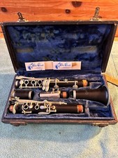 Vintage Warner Clarinet w/ Reed Mouthpiece in Blue Velvet Hard Case