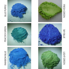 Pearlescent Pigments - Blue/Green Tester Pack 6 x 25g