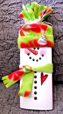 Christmas Snowman Candybar (4) Wrappers PRESEWN Kit + Instructions Stocking Idea