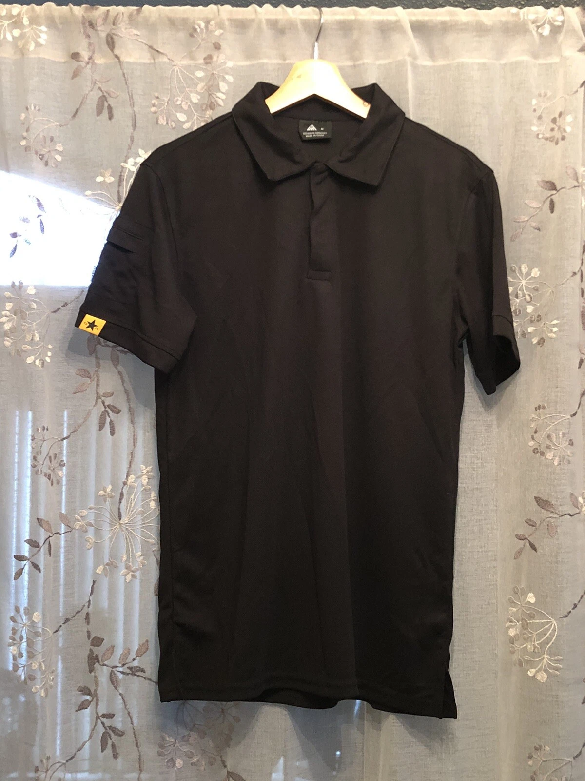 2) Ziti Mens Polo Shirts Medium Speedrunner Cool Quick Dry Black And Green