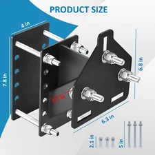 Spare Tire Carrier Mount 3-Nuts Design Trailer Bracket Heavy Duty Holder Fits...