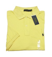 Polo Ralph Lauren Big  Tall Men's Yellow Solid Interlock Classic Polo Shirt