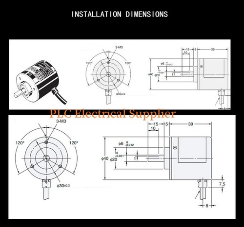1PCS OMRON Incremental Rotary Encoder 500P/R E6B2-CWZ5G Push-Pull Output 500P - Picture 8 of 9