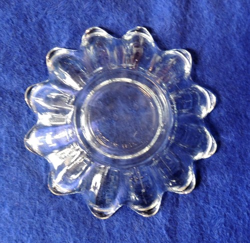 Vintage klares Glas gerahmter Rand einfaches Design Süßigkeiten Schüssel Schüssel Schüssel 5-3/4 Zoll in den USA - Bild 3 von 3