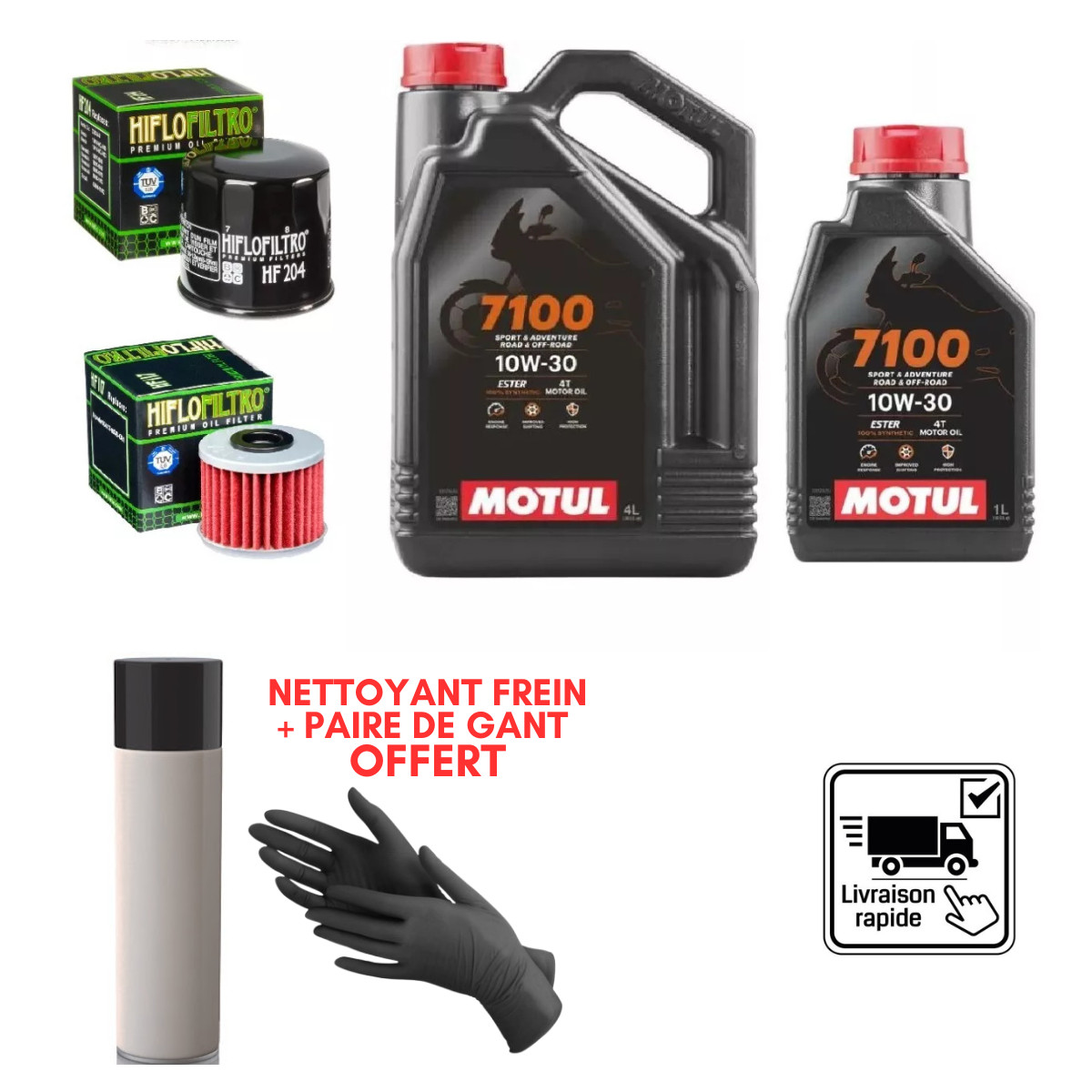 Kit Entretien Motul 10w30 Protégez le Moteur Honda NC 750 DCT