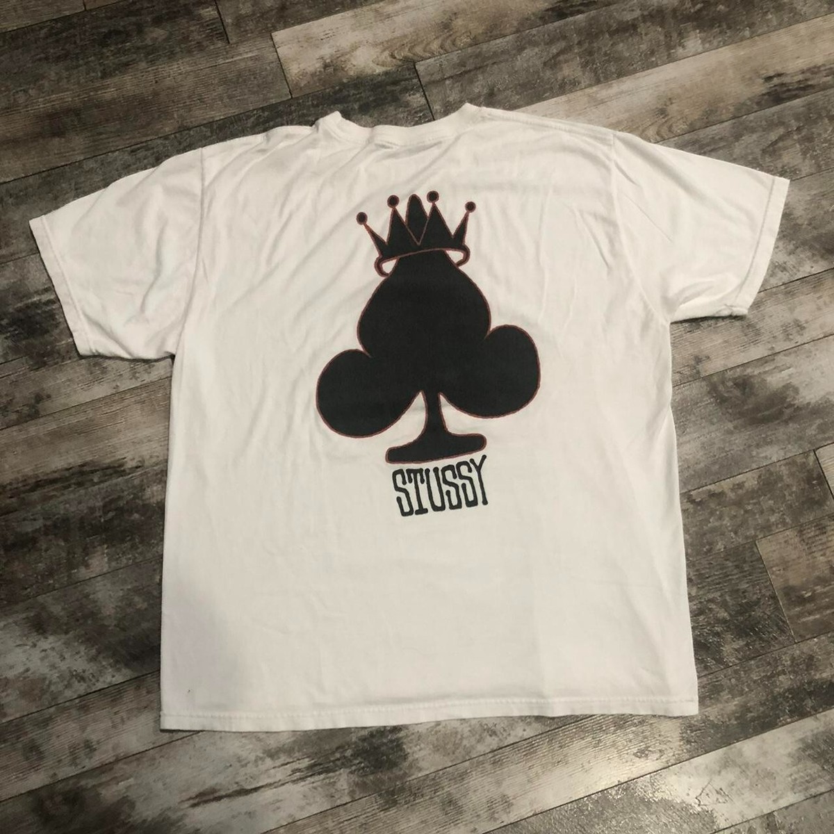 Vintage Y2K Stussy Spades Crown Graphic Tee Shirt | eBay