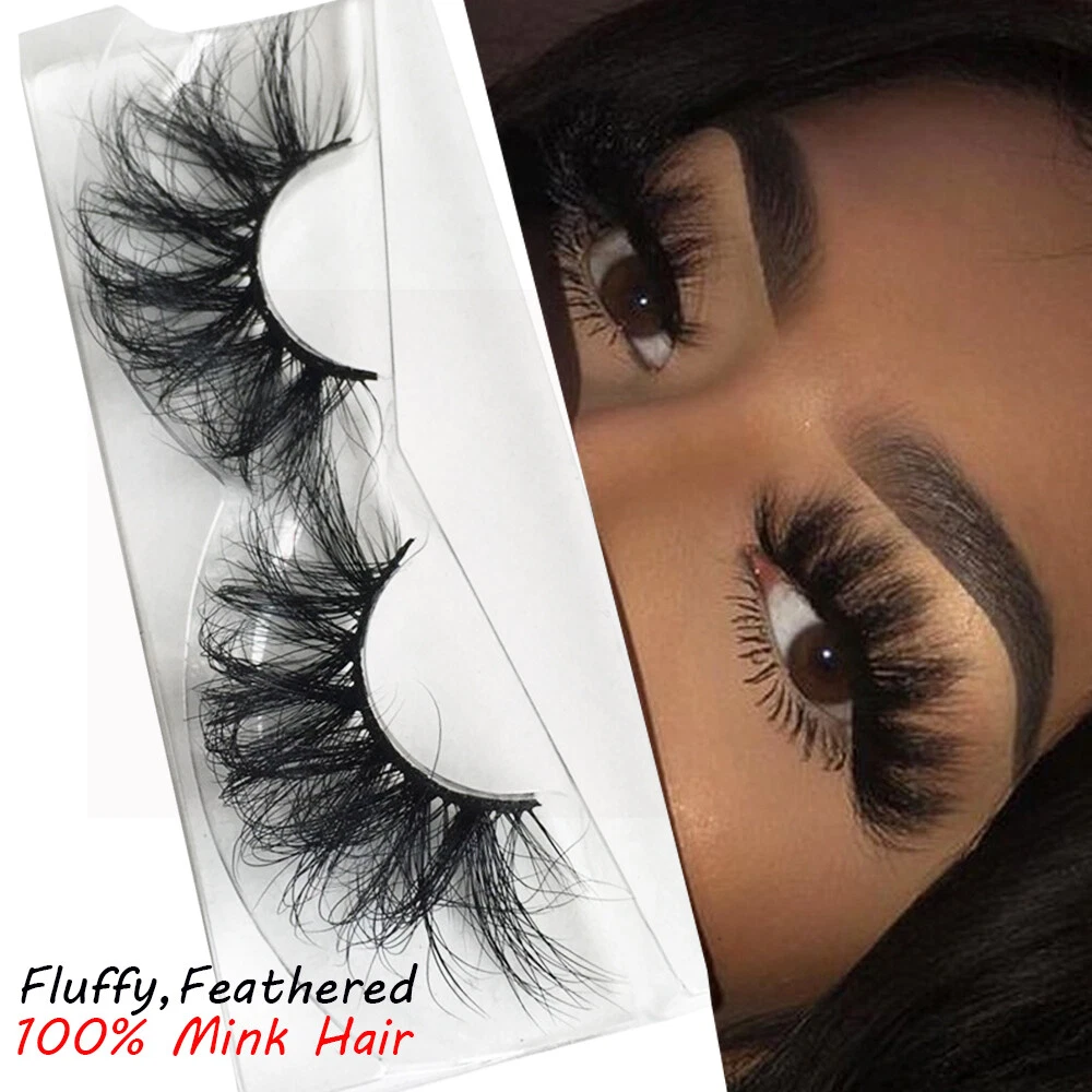 SKONHED 25MM Lashes 3D 100 Mink Hair False Eyelashes Dramtic Long