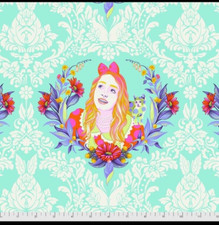 TULA PINK CURIOUSER  CURIOUSER ALICE IN WONDERLAND FABRIC 1 YARD