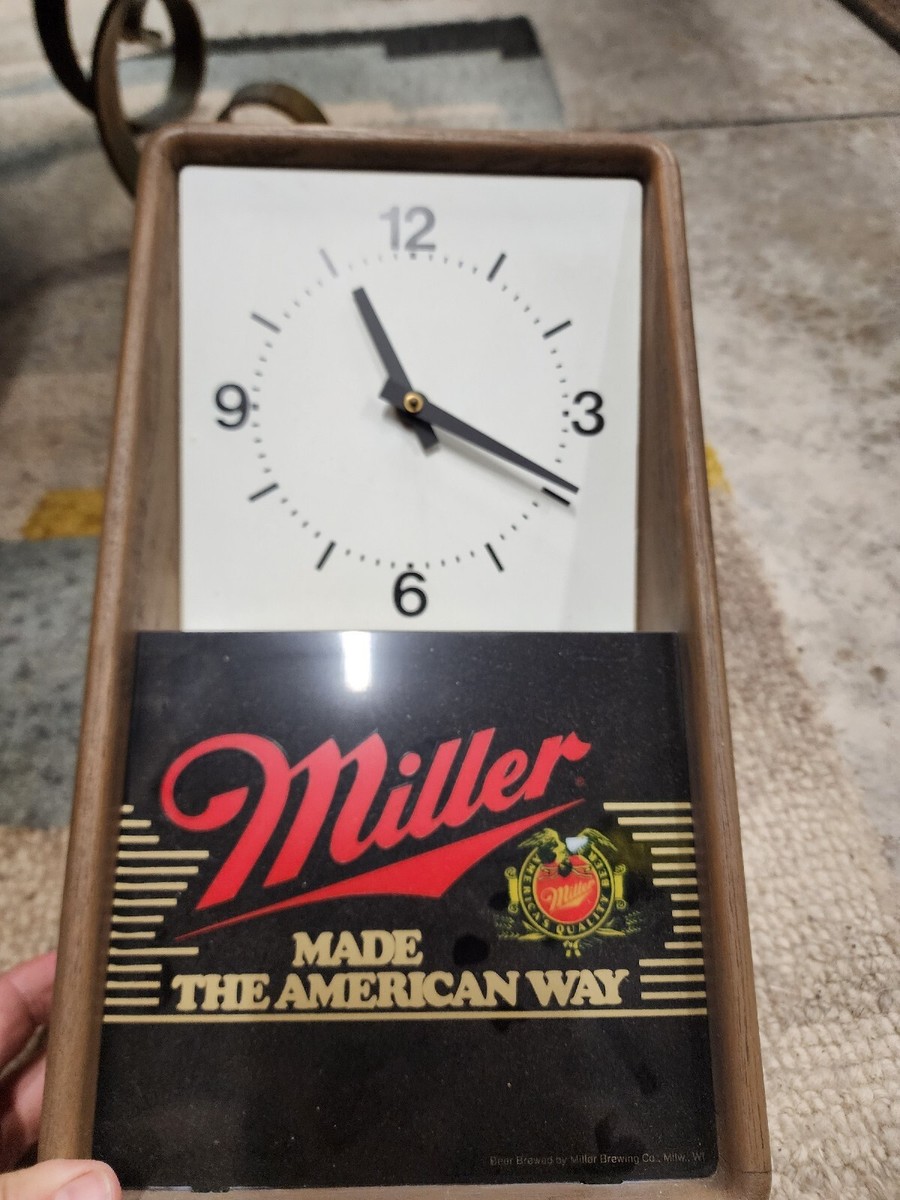 1986 Miller Made The American Way Clock | eBay