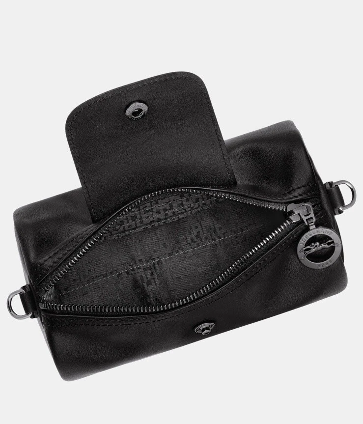 LONGCHAMP Le Pliage Xtra XS Leather Bowling Bag Black Orig. $420 NEW - Image 3 of 4