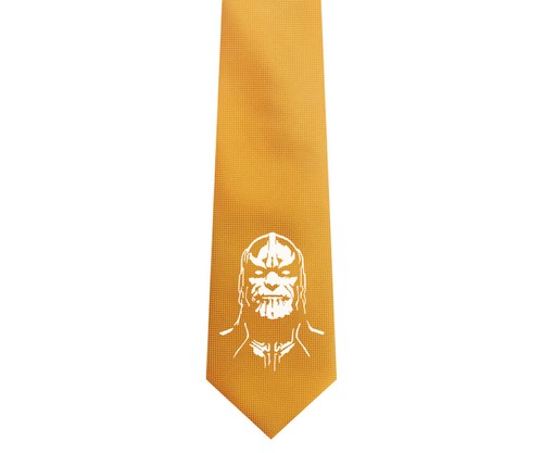 Marvel Thanos Men Woven Skinny Groom 2.5" Party Tie Necktie Cufflink Cuff Link - Picture 21 of 29