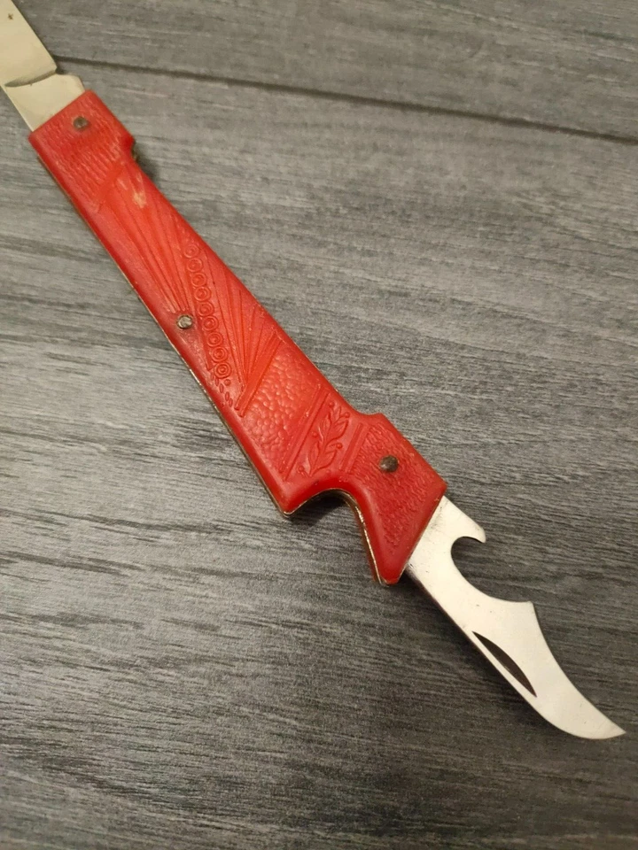 Navaja plegable de bolsillo original soviética vintage Vorma marcada URSS Foto 2 de 4