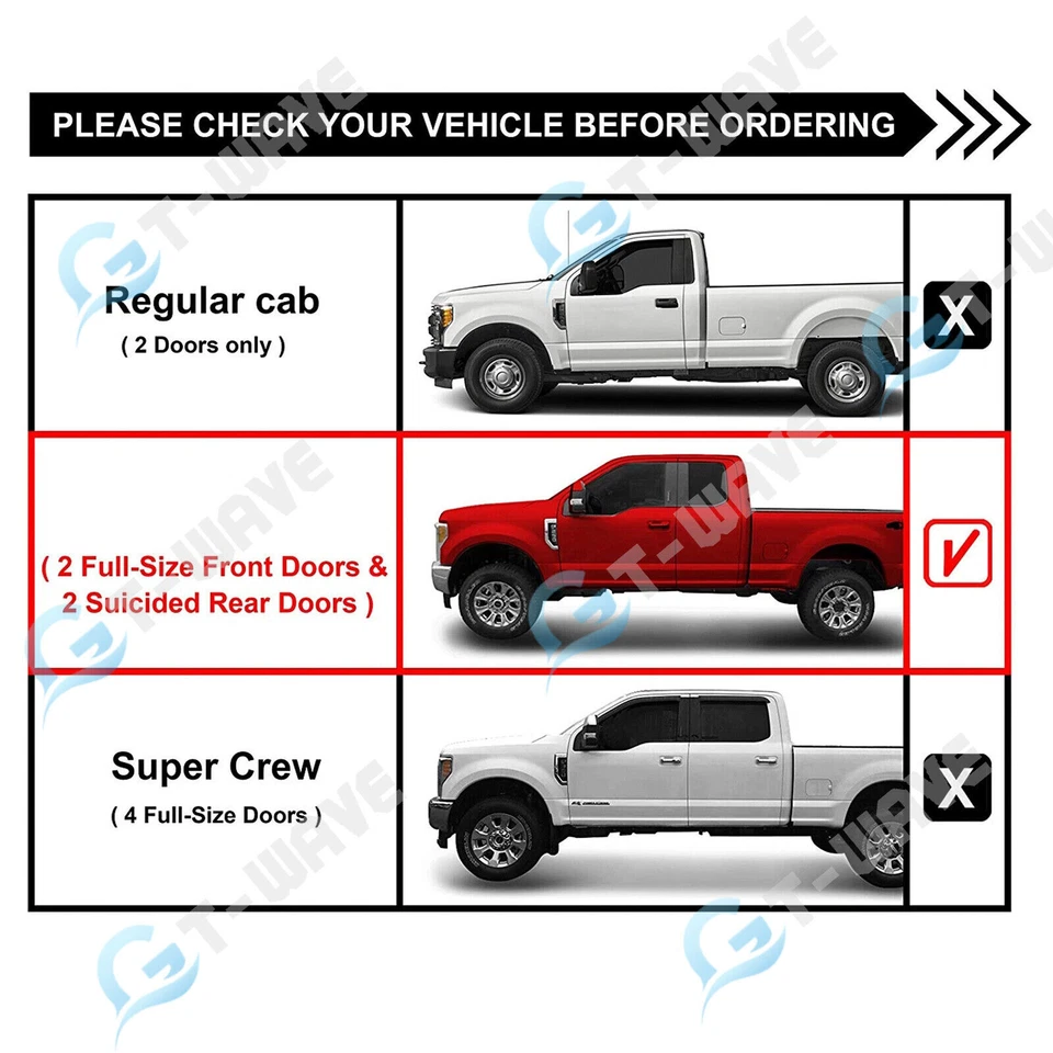 Cable de bloqueo de pestillo de puerta trasera izquierda cabina extendida para 99-07 Ford F250 F350 Super Duty Foto 2 de 4