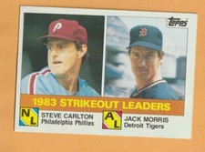 Steve Carlton Jack Morris 1984 Topps #136 Philadelphia Phillies Detroit Tiger 1E