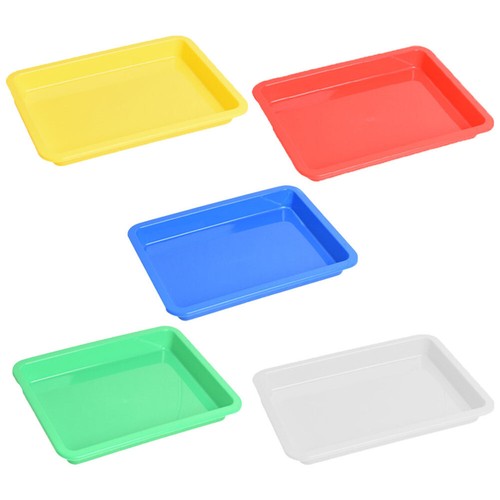 5 Pcs Color Pallet Paint Tray Rectangular Food Breakfast Storage Plate Child - Picture 5 of 12