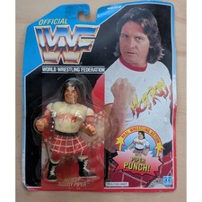 VTG 1990 Hasbro WWF Rowdy Roddy Piper Action Figure Series 2 On Card Bubble Hole