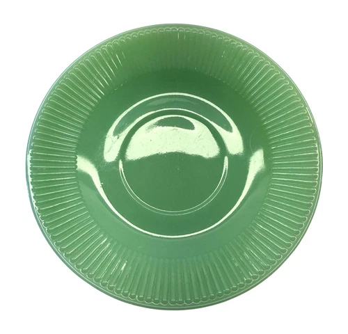 Rare Mark Vintage Fire-King Jadeite Jane Ray Ribbed Saucer Anchor Hocking