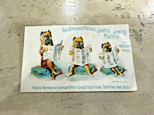 The Standard Rotary Shuttle Sewing Maching Victorian Trading Card