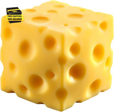 Cheese Squishy Stress Relief Toy, Jumbo Squishy Cheese Sensory Fidget for Adults