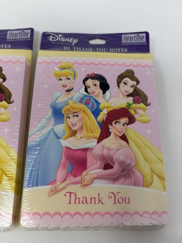 Disney Princess Hallmark Thank You Notes Snow White Ariel Jasmin NEW 30 Cards - Picture 2 of 6