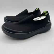 OOFOS OOMG Eezee Womens Recovery Slip-On Shoes Black On Black Sz 7.5 Comfort NEW