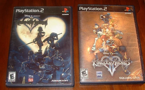 Kingdom Hearts 1, 2 PS2 Playstation 2 Lot Complete CIB