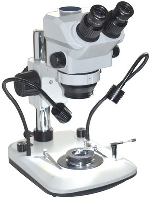 Gemology Darkfield Stereo Microscope 7 60×, 1:9 Zoom, 115mm WD, 22mm FOV
