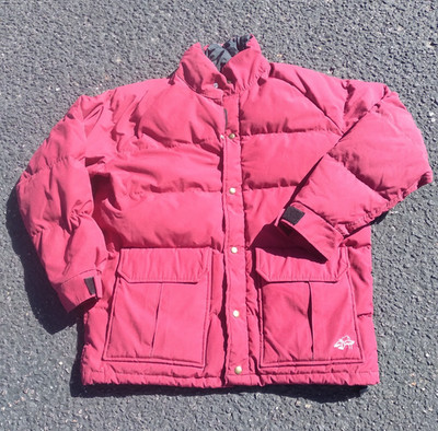 Vintage Snowbird Puffer Jacket Down XL USA Plum Red