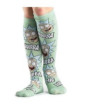 Rick And Morty Wubba Lubba Dub Dub Adult Knee High Socks