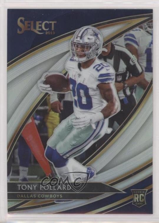 2019 Panini Select Field Level Silver Prizm Tony Pollard #283 Rookie RC 01fa