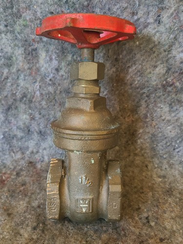 Vintage Milwaukee 1 1/2" Brass Gate Valve Untested Steampunk