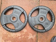Bodymax Tri Grip Olympic Weights Rubber 20kg X2 